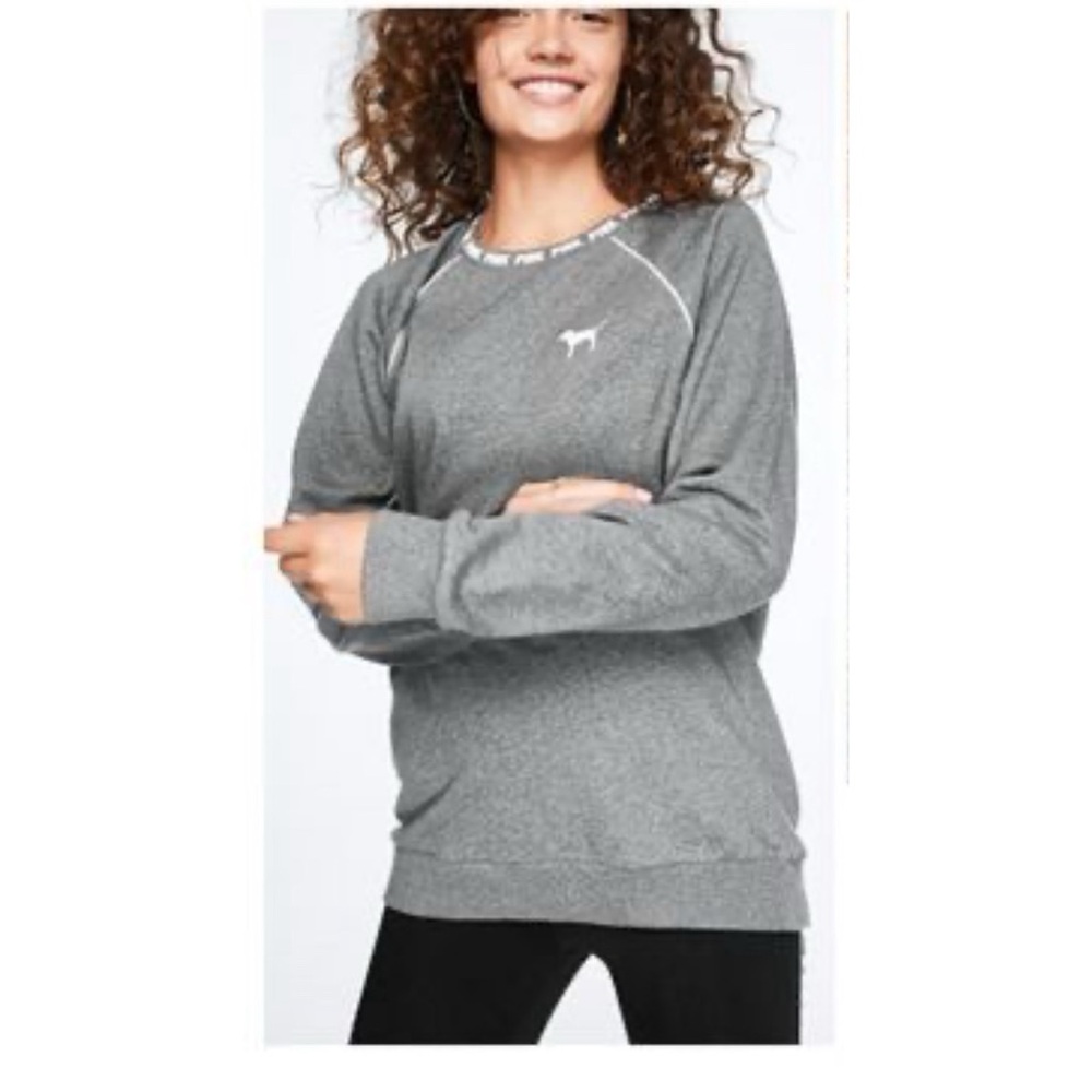 PINK Victoria’s Secret gray crewneck sweatshirt